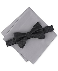 Men's Gahln Check Bow Tie & Pocket Square, Created for Macy's