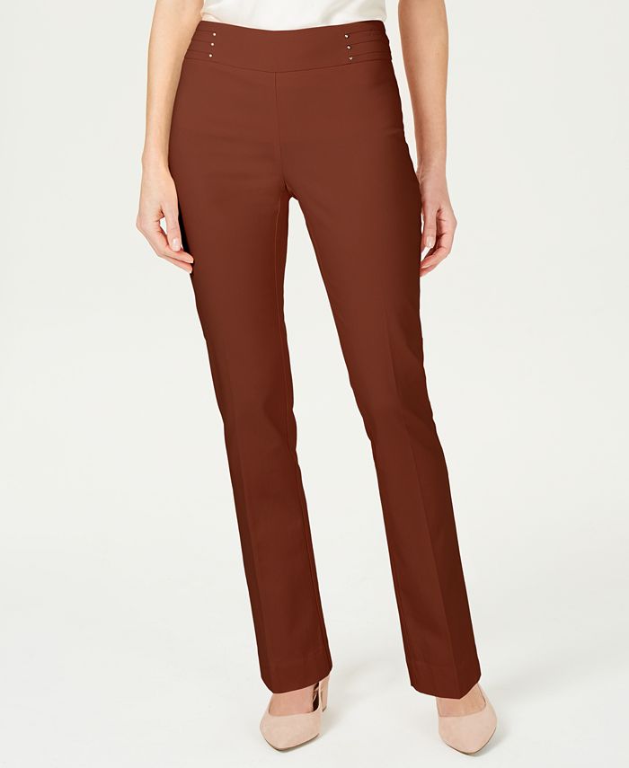 JM Collection Studded Pull-On Tummy Control Pants, Created for Macy's -  Macy's