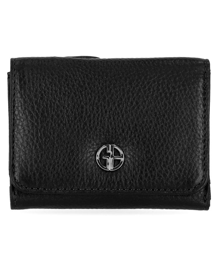 Giani Bernini Wallet Leather Pebble Black