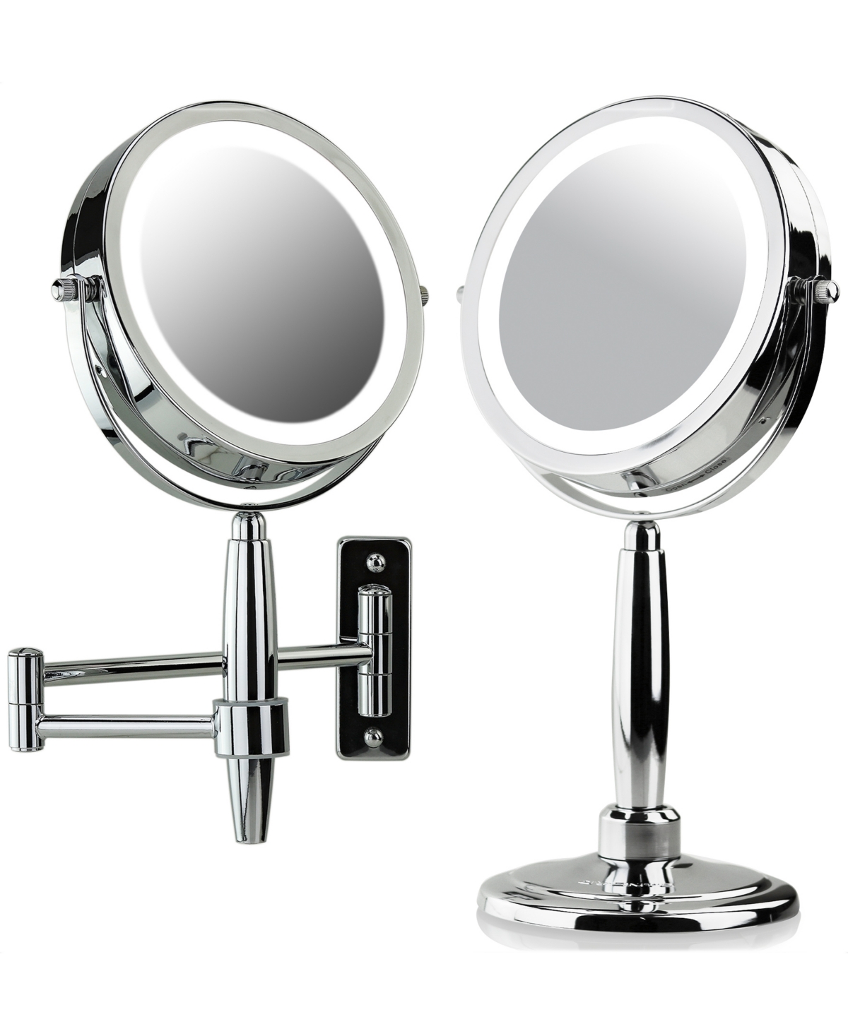 Lighted 3-in-1 Makeup Mirror Tabletop - Chrome