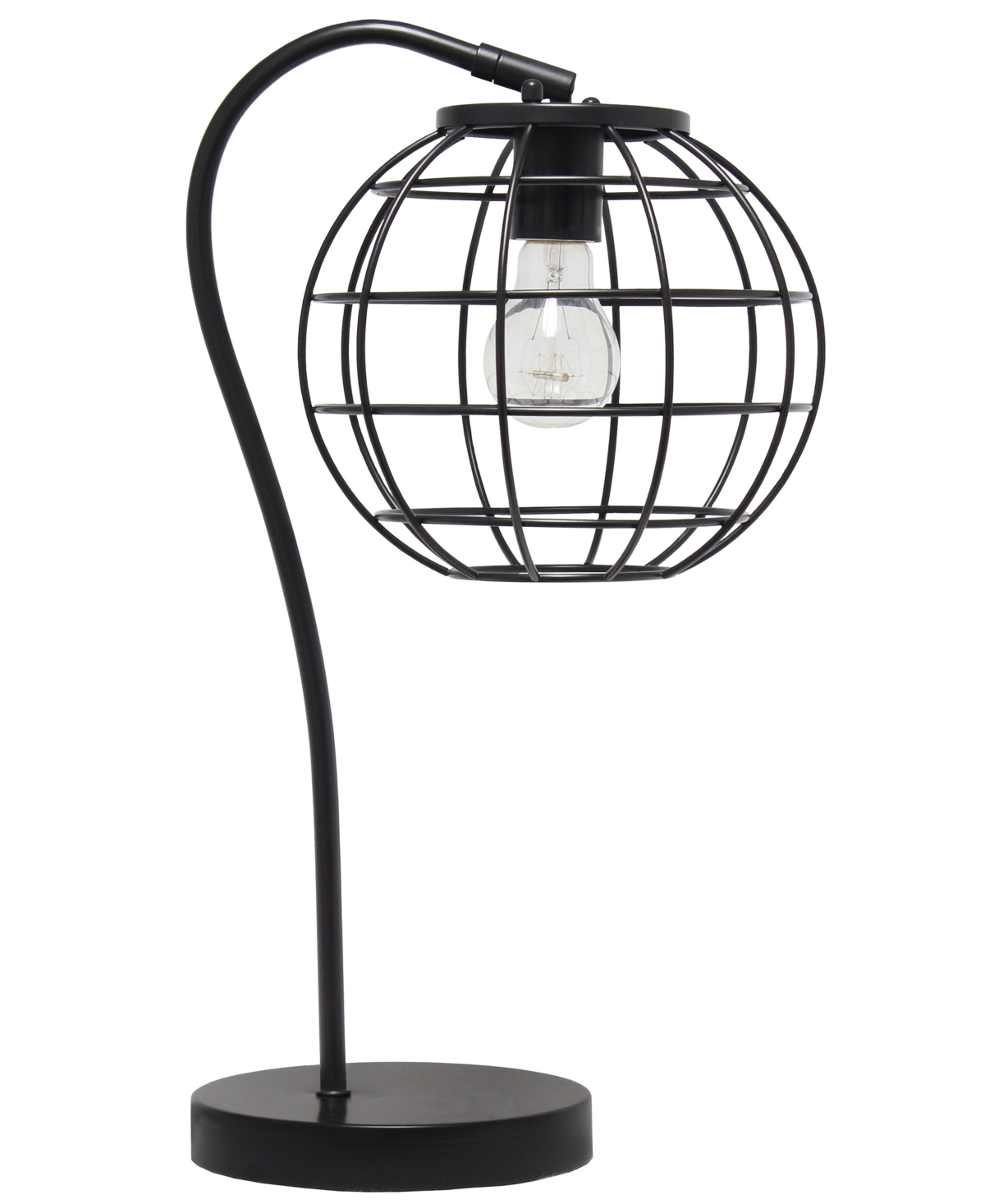 Shop Lalia Home Arched Metal Cage Table Lamp In Black