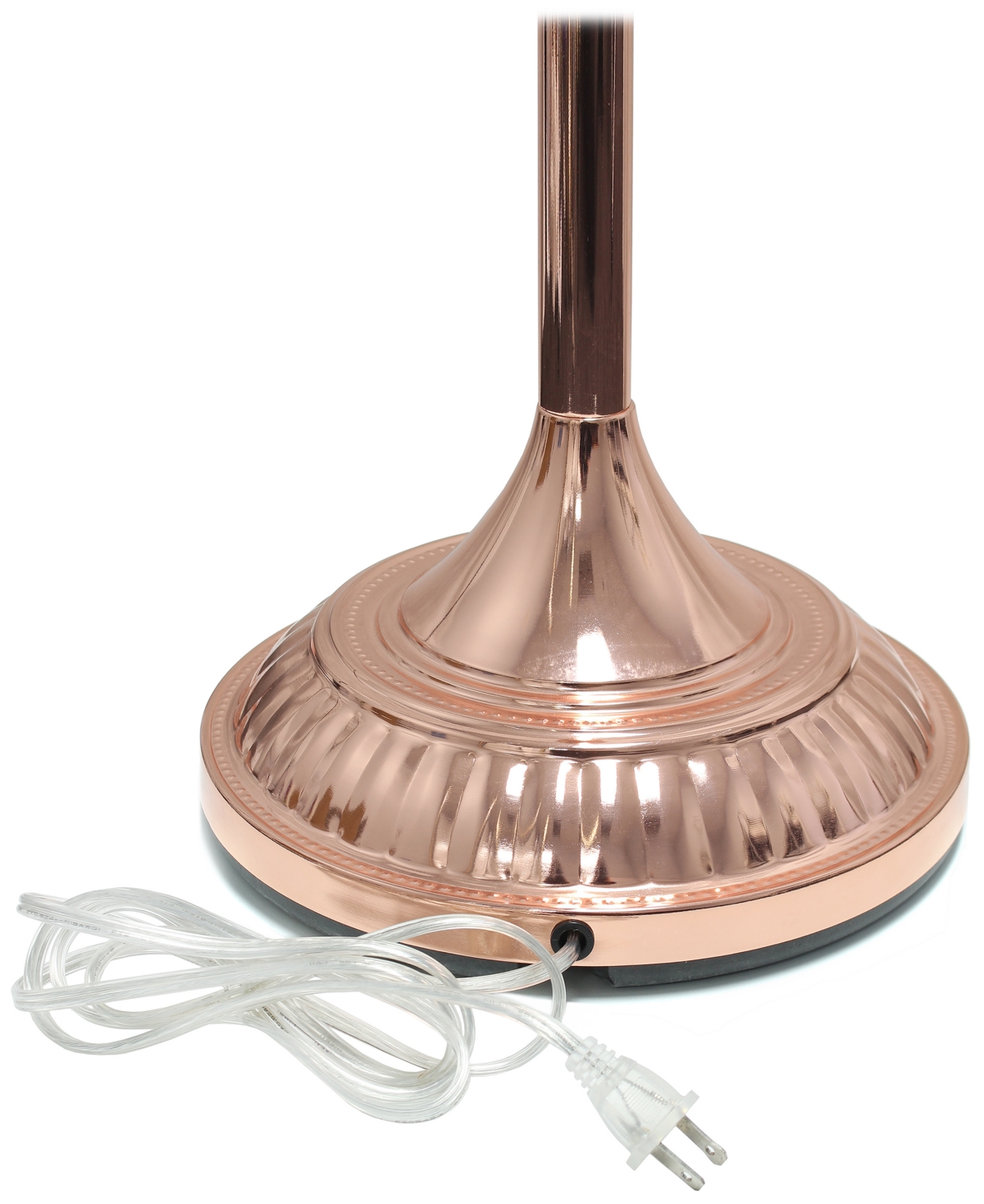 Elegant Designs 1 Light Torchiere Floor Lamp - Rose Gold-Tone