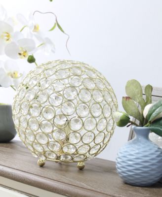 Elipse 8" Crystal Ball Sequin Table Lamp