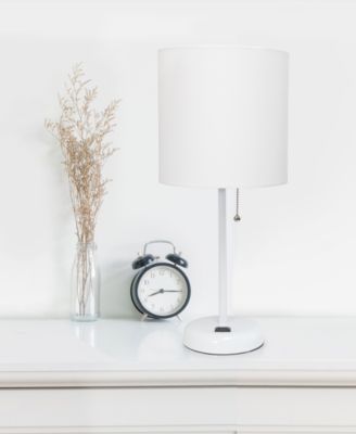 Stick Lamp with Charging Outlet, Set of 2