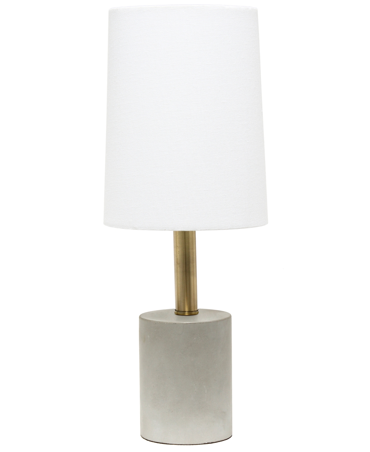 Shop Lalia Home Brass Concrete Table Lamp In White