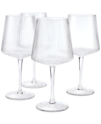 Exportshub_USA Unique Wine Glasses - Clear, 180ml Set of 4 | Cocktail  Glasses