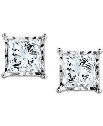 TruMiracle - Diamond Stud Earrings (1/2 ct. t.w.) in 14k White Gold