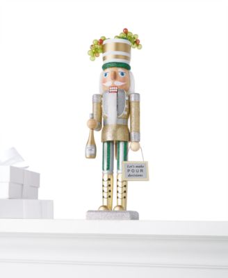Holiday Lane - 15" Wine Nutcracker Table Piece