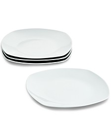 Basics Soft Square Dinner Plates, Set of 4, Created for Macy's