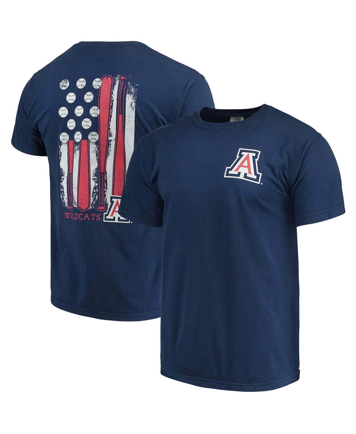 Shop Image One Men's Navy Arizona Wildcats Baseball Flag Comfort Colors T-shirt