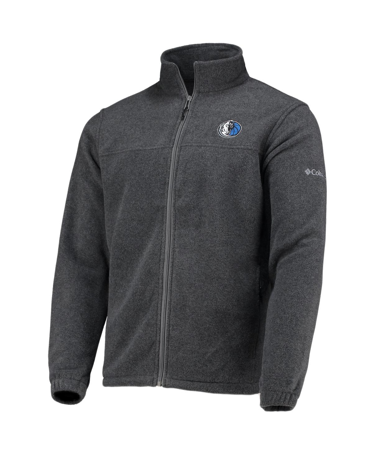 Shop Columbia Men's  Dallas Mavericks Heathered Charcoal Flanker Full-zip Jacket