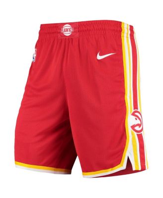 Men's Red, Gold Atlanta Hawks 2020/21 Association Edition Performance Swingman Shorts