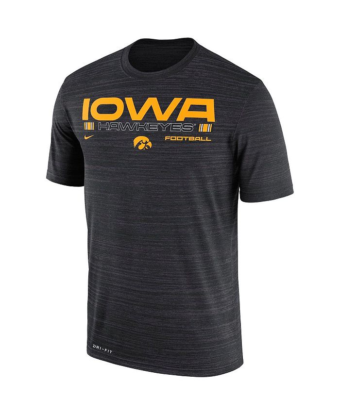 Nike Men's Black Iowa Hawkeyes Velocity Legend Space-Dye Performance T ...