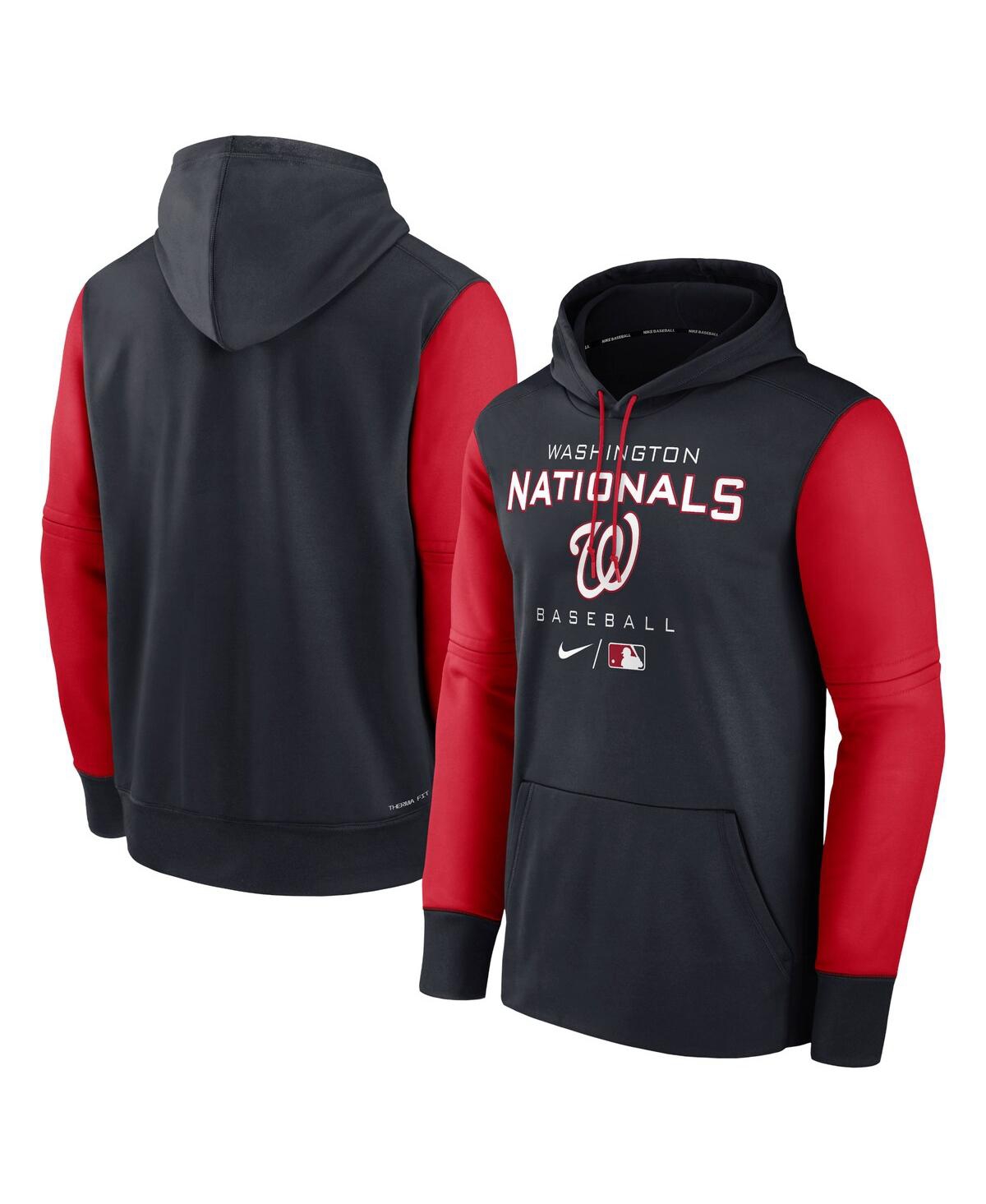 Men's Nike Navy, Red Washington Nationals Authentic Collection Performance Hoodie