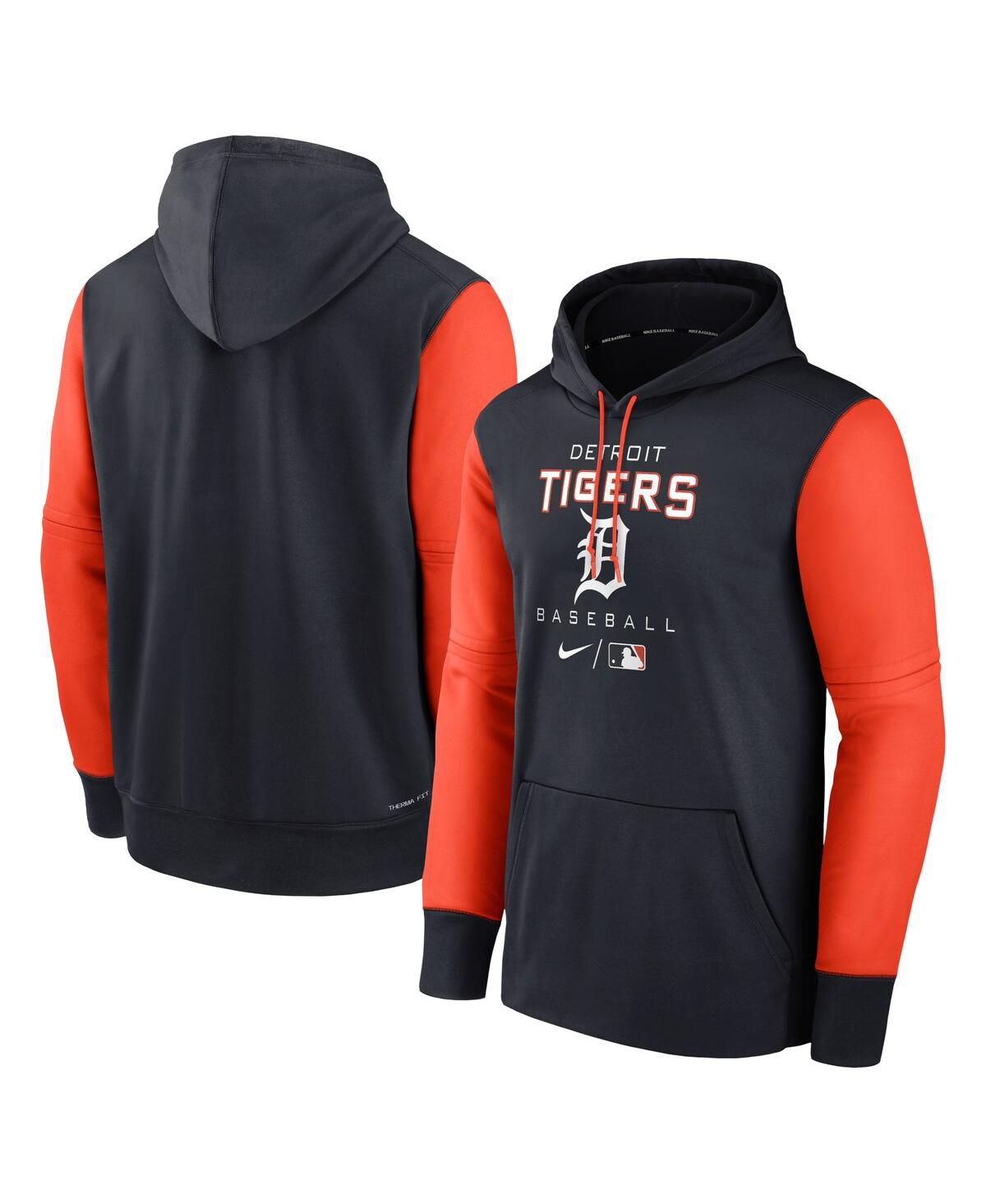 Men's Nike Navy, Orange Detroit Tigers Authentic Collection Performance Hoodie