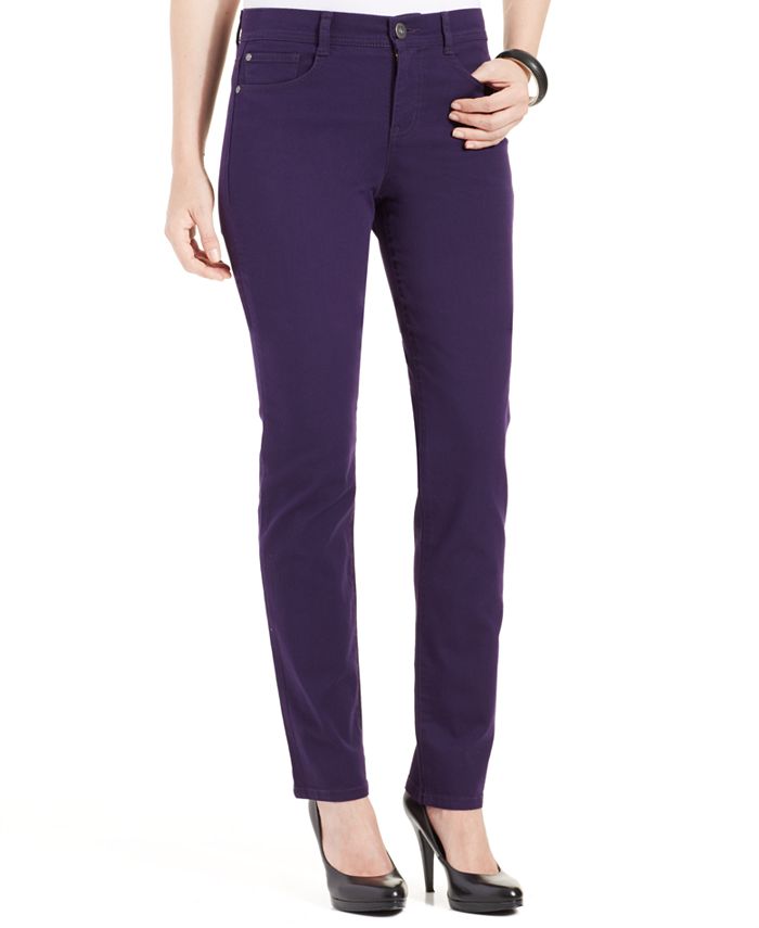 Style & Co Petite Slim-Leg Tummy-Control Jeans, Created for Macy's - Macy's