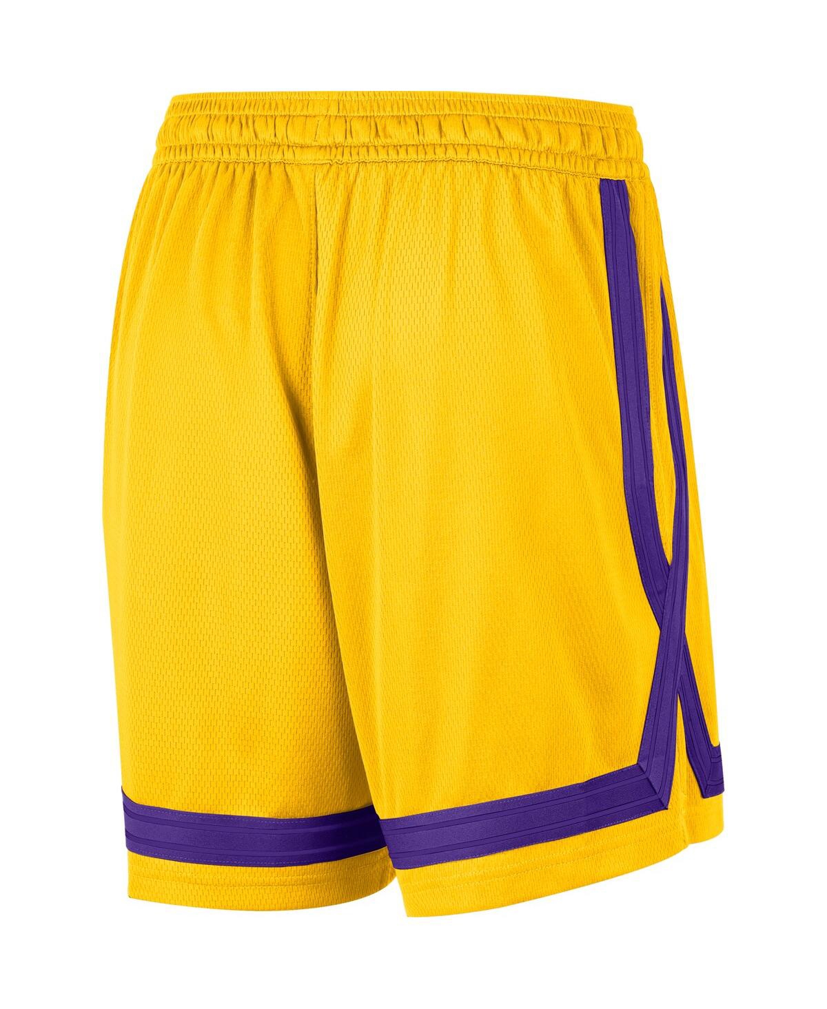 Shop Nike Women's  Gold Los Angeles Lakers Crossover Performance Shorts