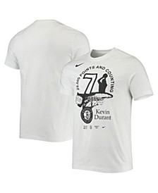 Men's Kevin Durant White Brooklyn Nets 25K Points T-shirt