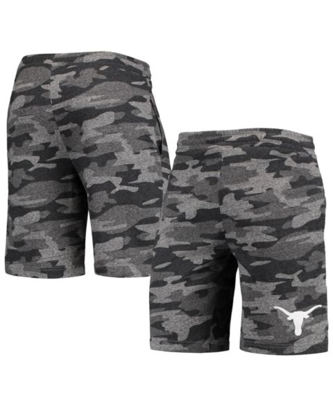 Мужские шорты Concepts Sport Charcoal, Gray Texas Longhorns Camo Backup Terry Jam Lounge Shorts