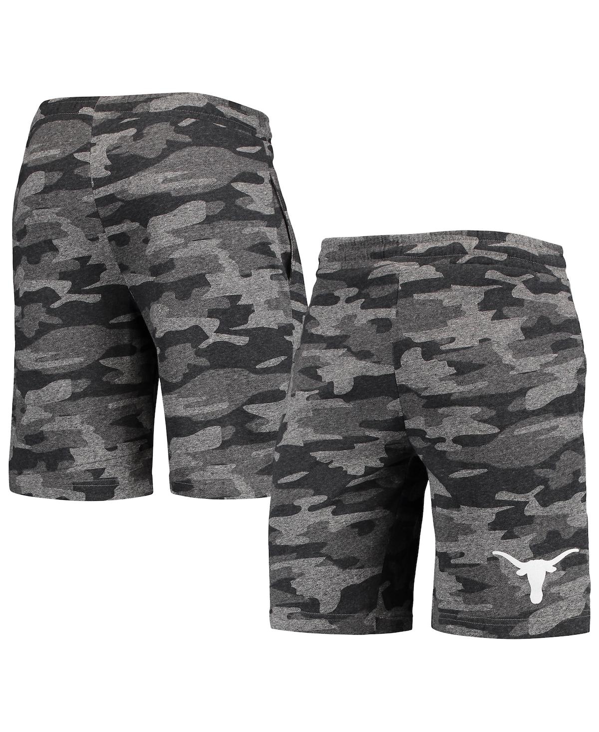 Shop Concepts Sport Men's  Charcoal, Gray Texas Longhorns Camo Backup Terry Jam Lounge Shorts In Charcoal,gray