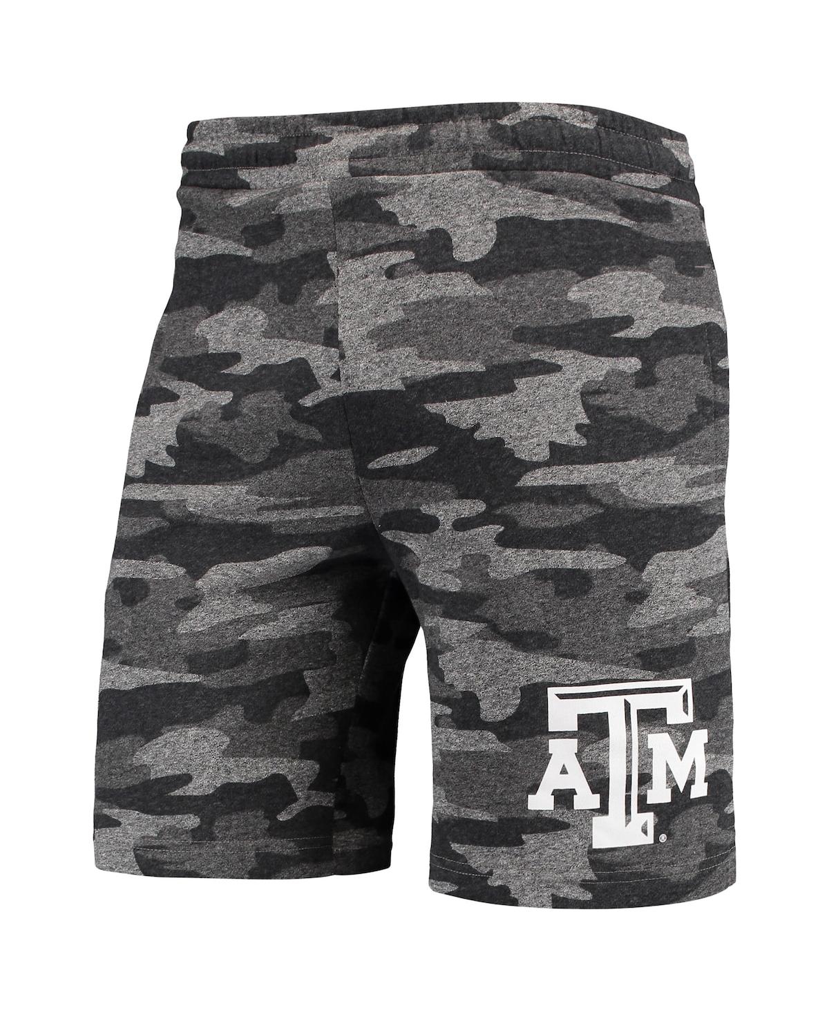 Concepts Sport Men's  Charcoal, Gray Texas A&m Aggies Camo Backup Terry Jam Lounge Shorts In Charcoal,gray