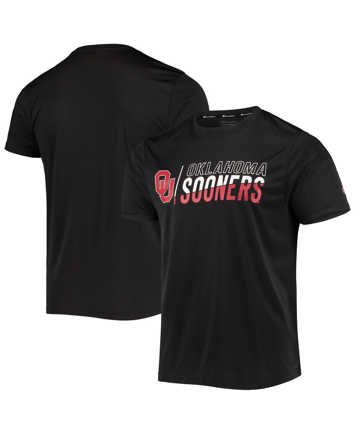 Men's ChampionOklahoma Sooners Slash Stack T-shirt - Black