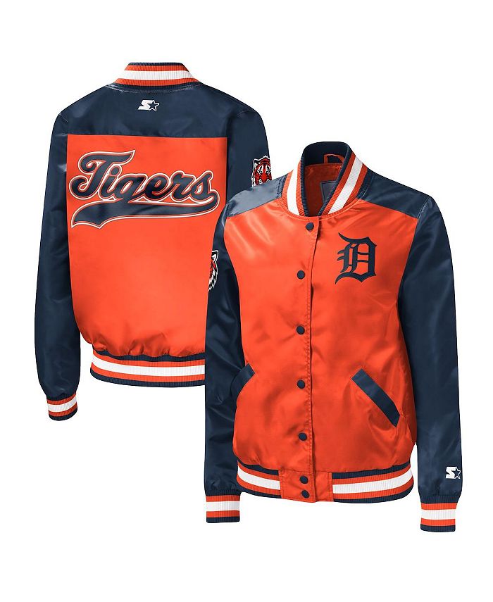 Starter Mens Detroit Tigers Jacket, Blue, Large