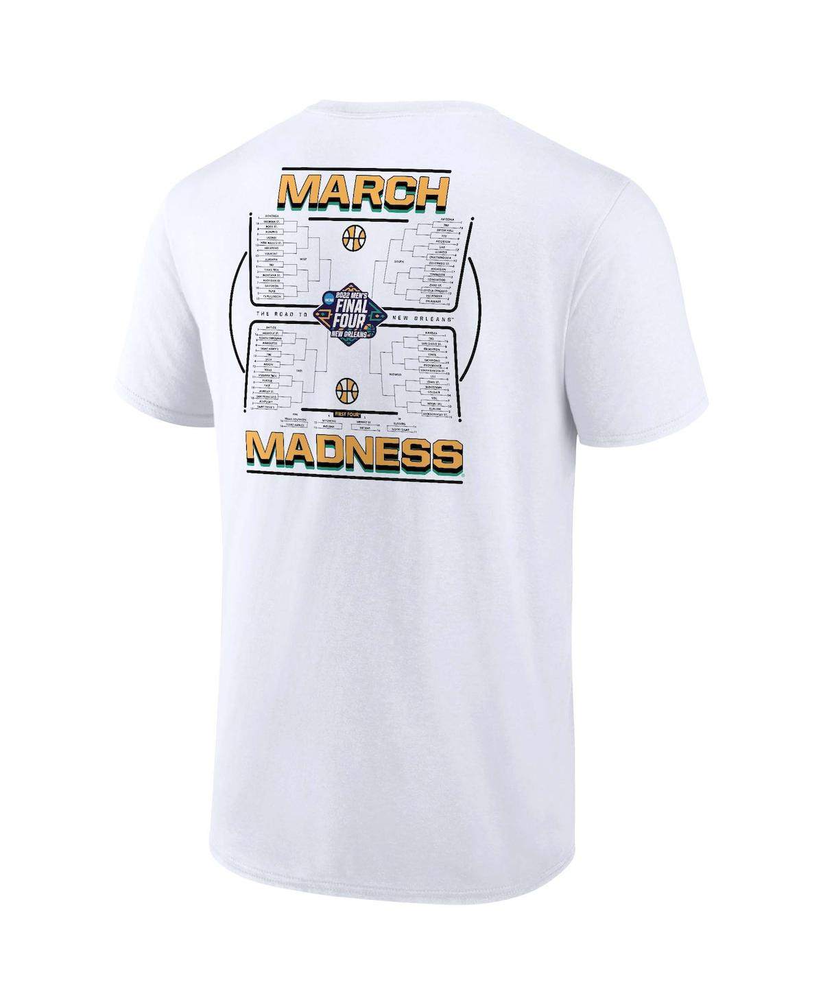 Men's Fanatics2022 Ncaa Men's Basketball Tournament March Madness Team Bracket T-shirt - White