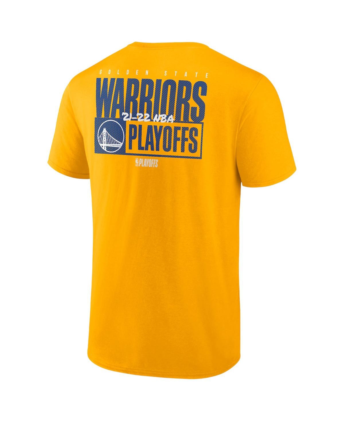 Shop Fanatics Men's  Gold Golden State Warriors 2022 Nba Playoffs Dunk T-shirt