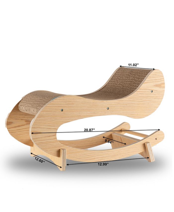 Hybrid Apparel Armarkat Real Wood Medium Wooden Cat Rocking Chair