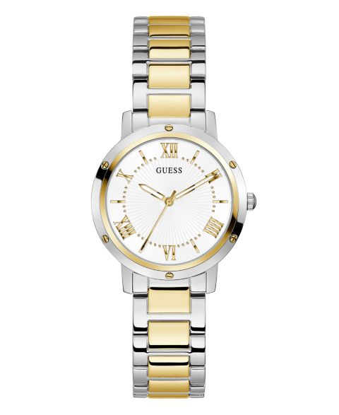 Женские часы GUESS Two Tone Stainless Steel Bracelet Watch, 34mm