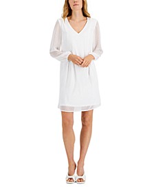 Women's Tie-Back Dotted Dress, Created for Macy's