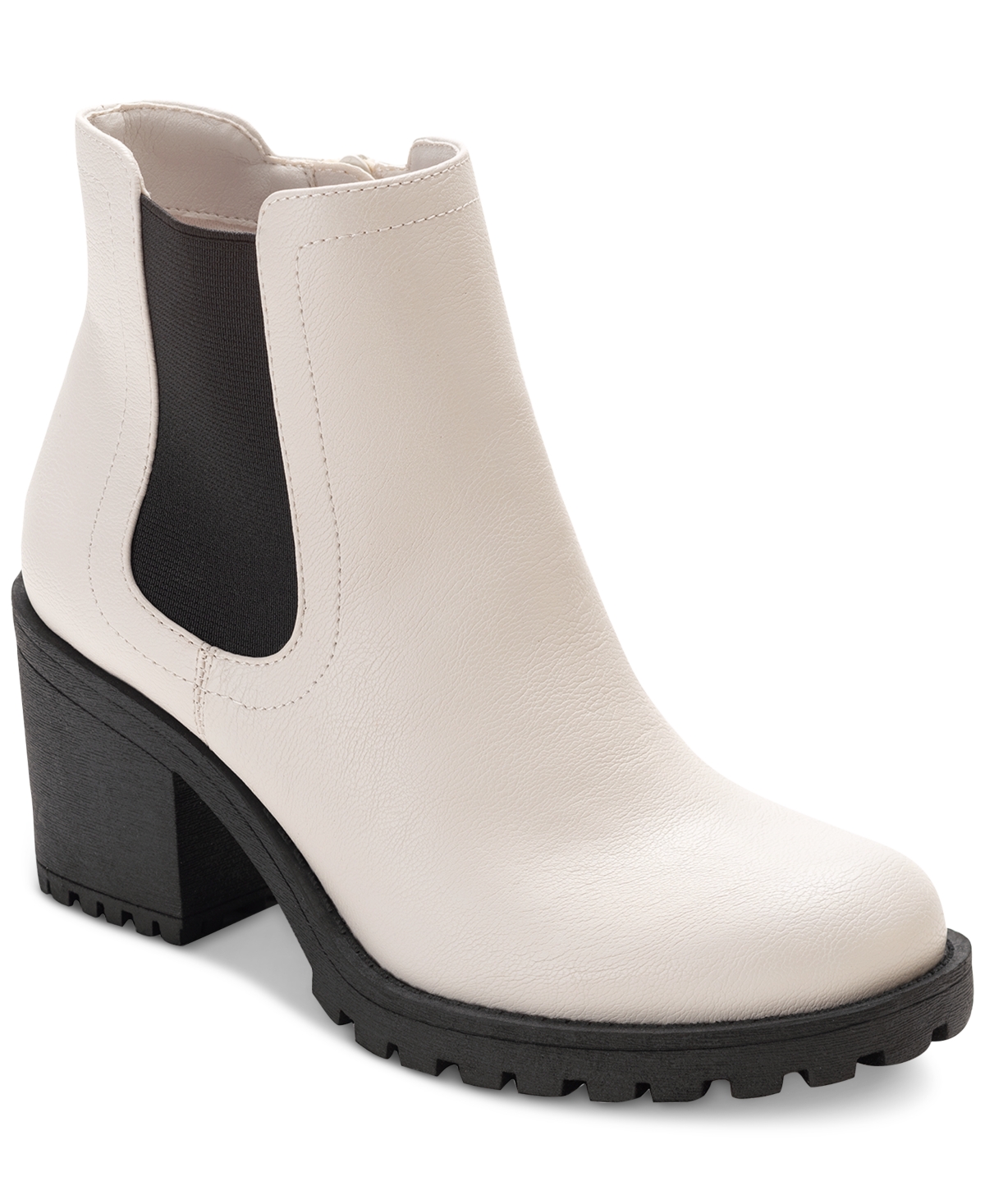 Sun + Stone Women's Morghan Lug Sole Block-Heel Booties, Created for Macy's