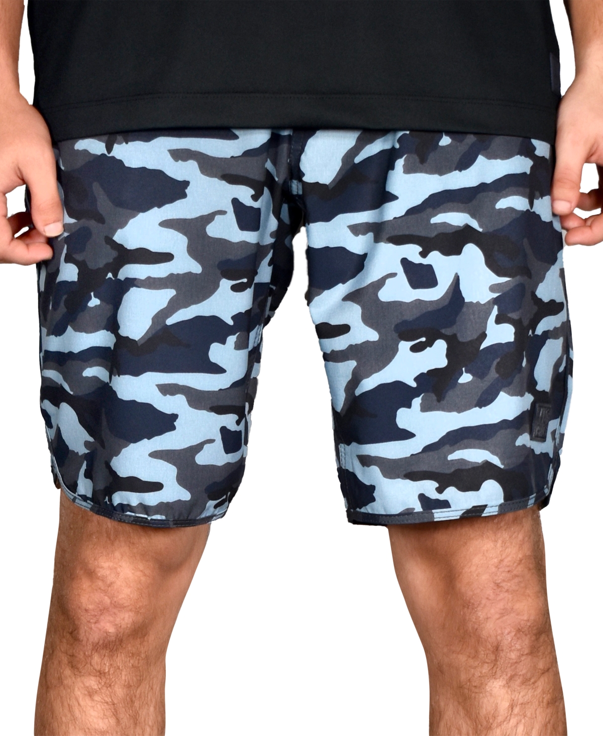 Men's Regular Fit Camo Print Windjammer Shorts - Light Blue Camo