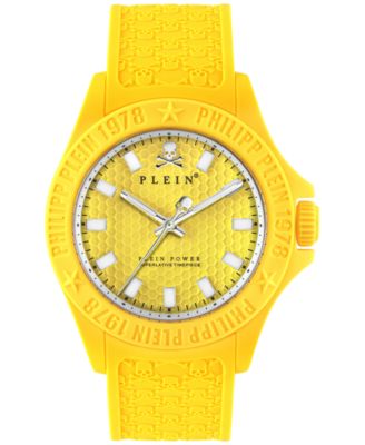 Philipp Plein - Men's Plein Power Yellow Silicone Strap Watch 43mm