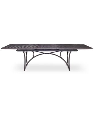 Wythburn Mix and Match 110"x 42" Cast Aluminum Outdoor Extension Dining Table, Created for Macy's