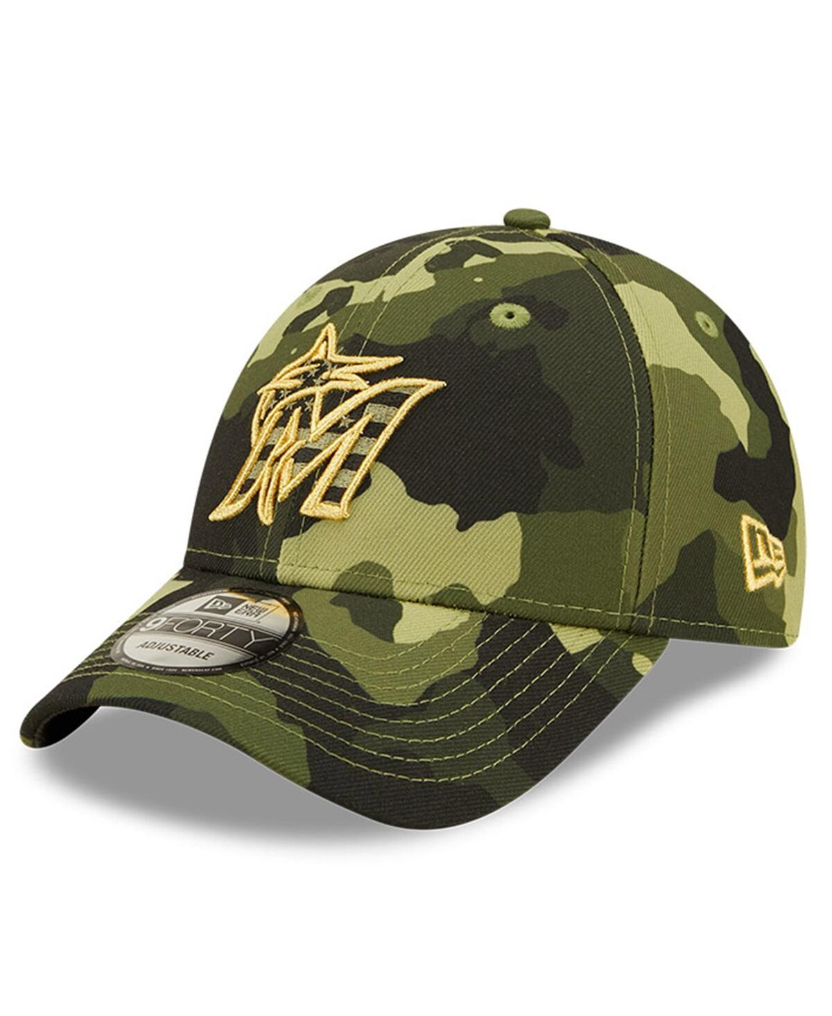Men's New EraMiami Marlins 2022 Armed Forces Day 9Forty Snapback Adjustable Hat - Camo