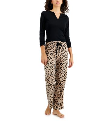 Jenni - Women's Printed Wide-Leg Fleece Pajama Pants