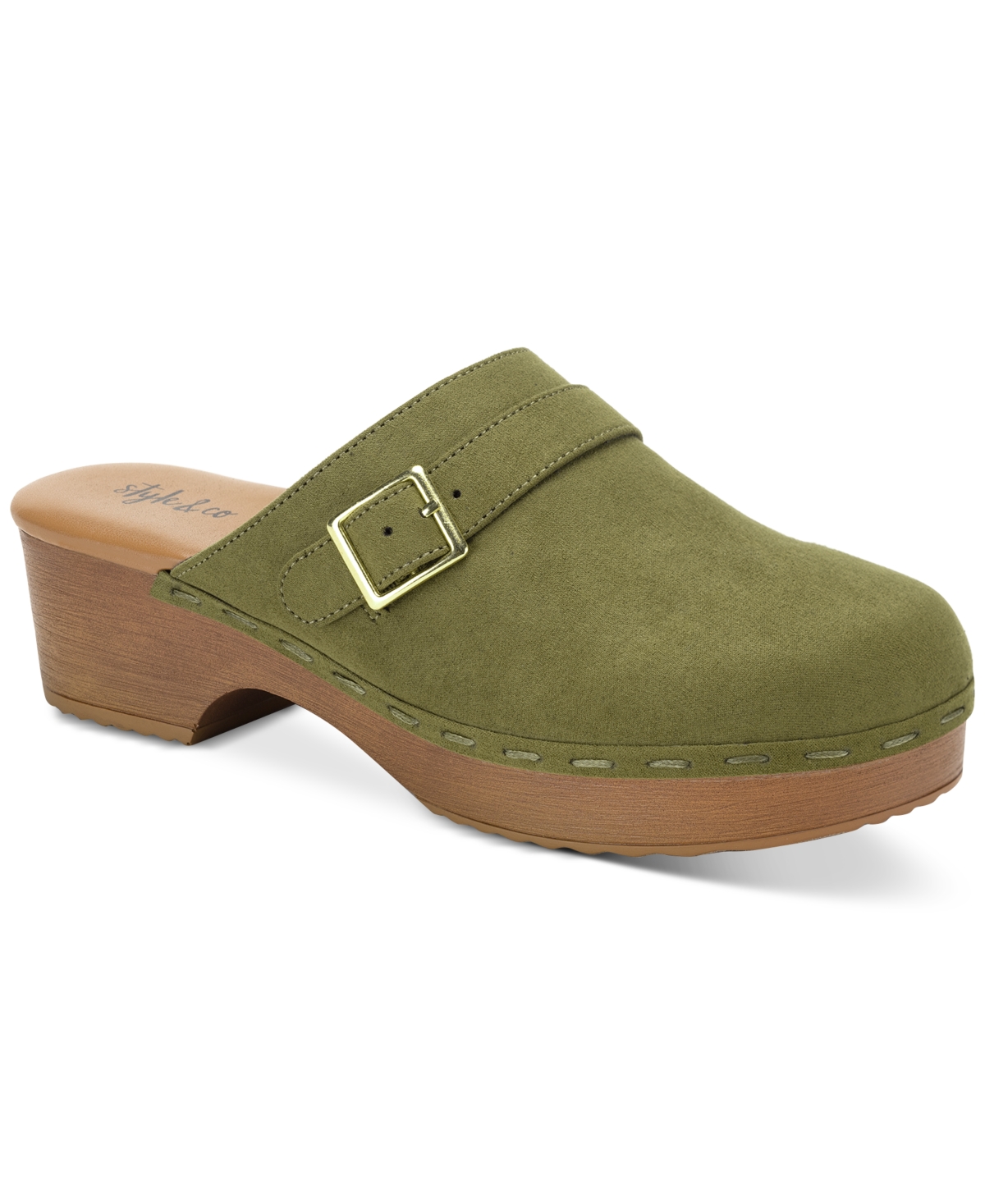Style & Co Dakotaa Clogs, Created For Macy's Women's Shoes In Olive