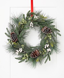 Northern Holiday Berry & Pine Cone Wreath, Created for Macy's