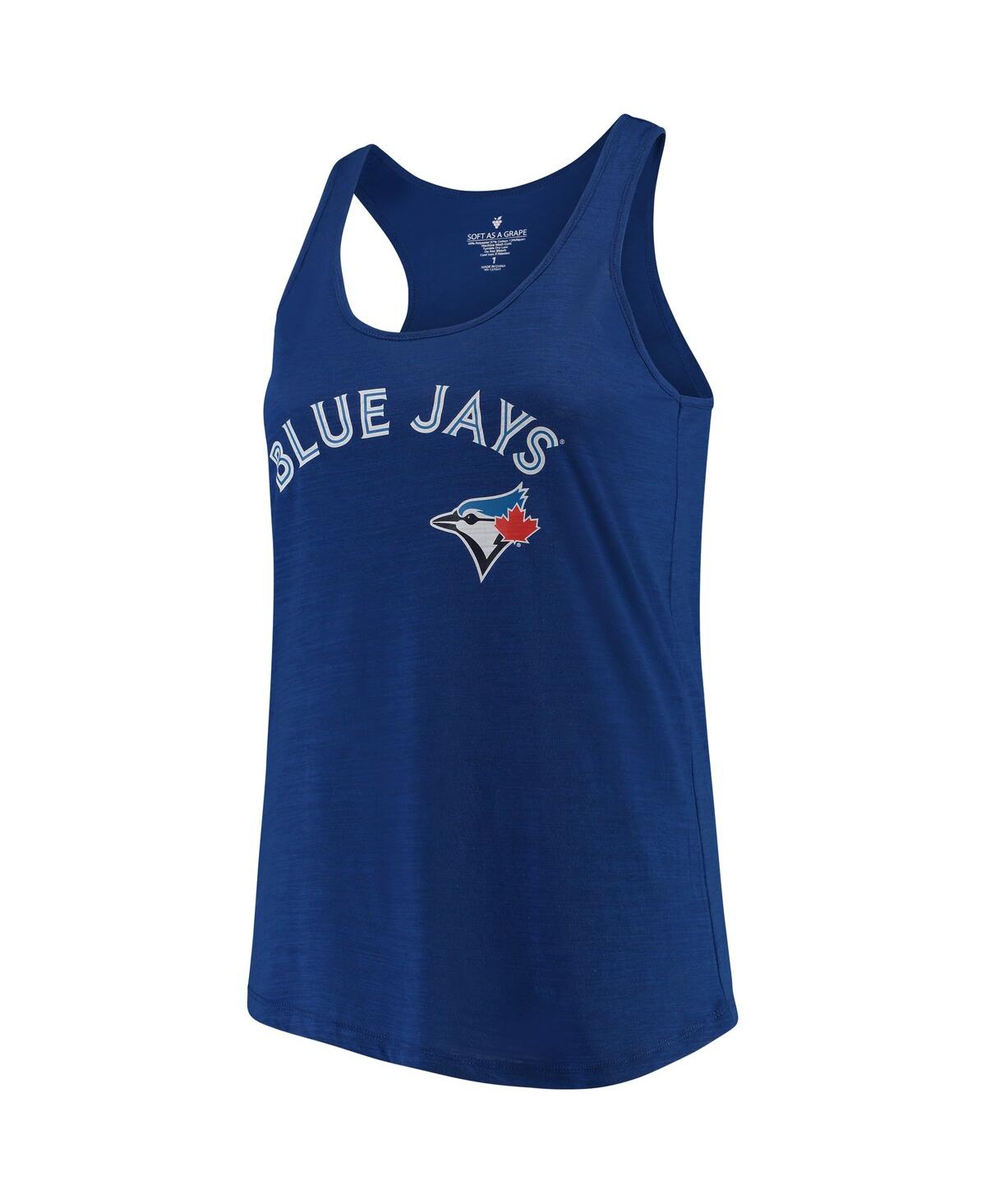 Women's Soft as a GrapeToronto Blue Jays Plus Size Swing for the Fences Racerback Tank Top - Royal