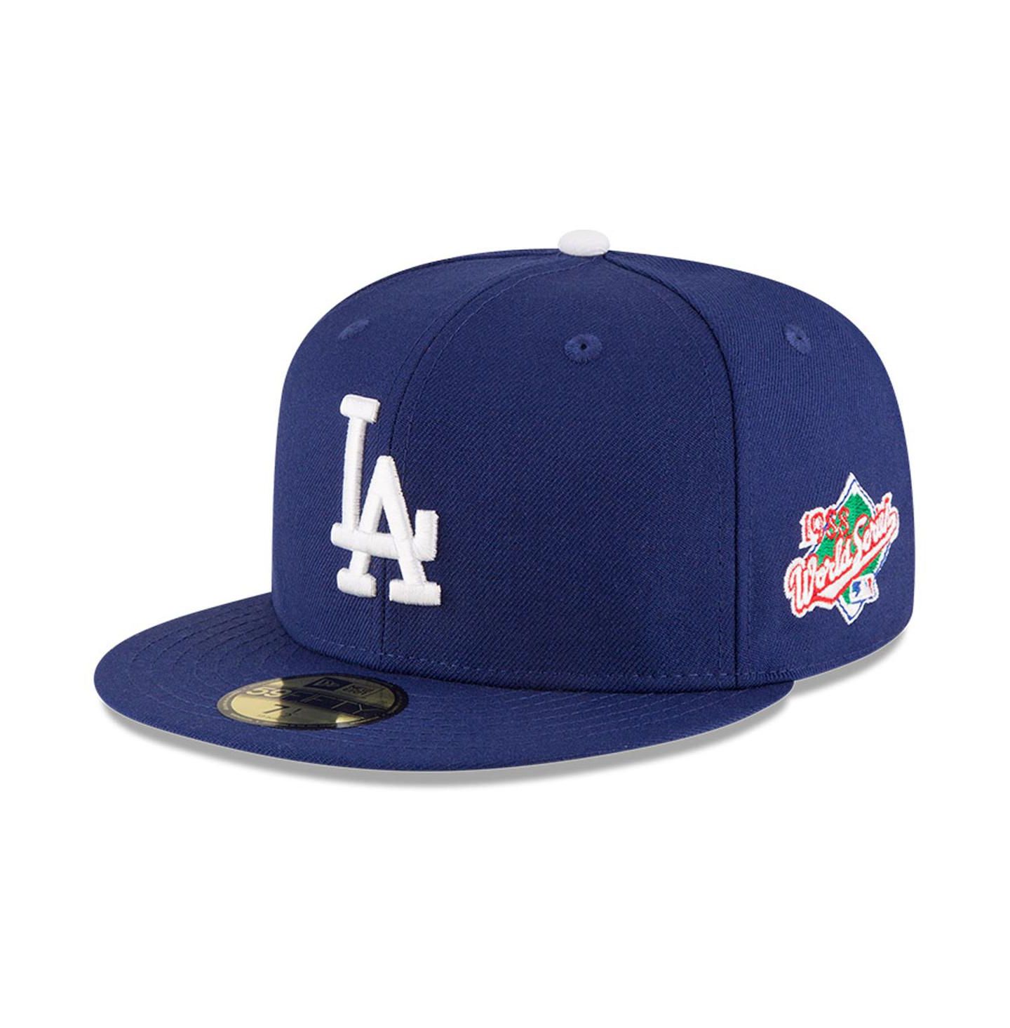 Мужская кепка New Era Navy Los Angeles Dodgers 1988 World Series Wool 59FIFTY Fitted Hat — фото 1