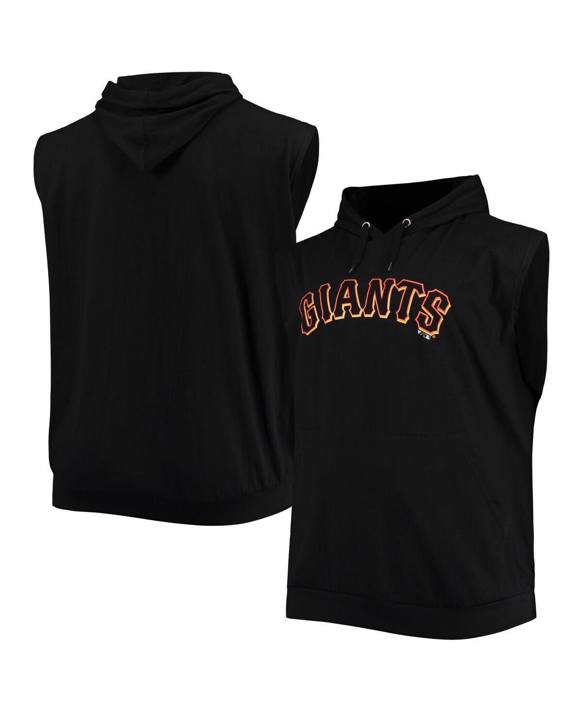 Men's Black San Francisco Giants Jersey Muscle Sleeveless Pullover Hoodie - Black