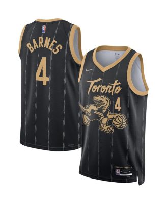 Nike Men's Scottie Barnes Black Toronto Raptors 2021/22 Swingman Jersey ...