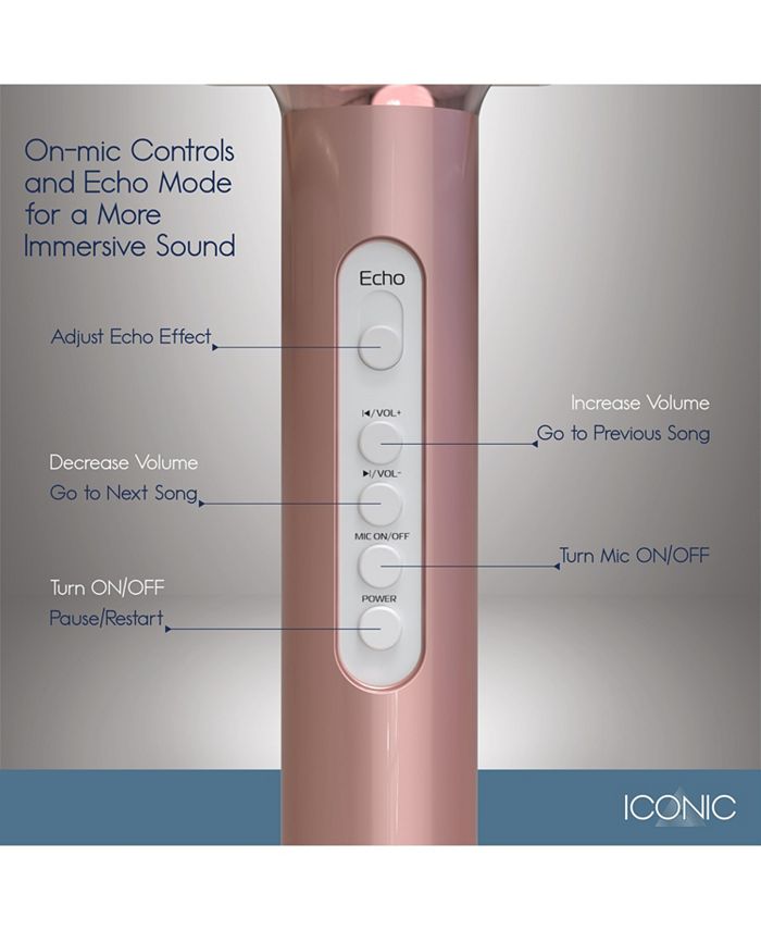 Tzumi Iconic Bluetooth Karaoke Microphone and Speaker Macy's