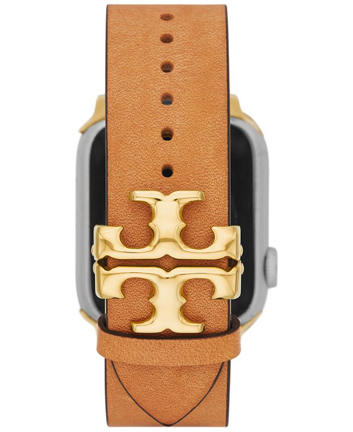 Tory Burch Women's Luggage Braided Leather Band for Apple Watch® 38mm/40mm  - Macy's