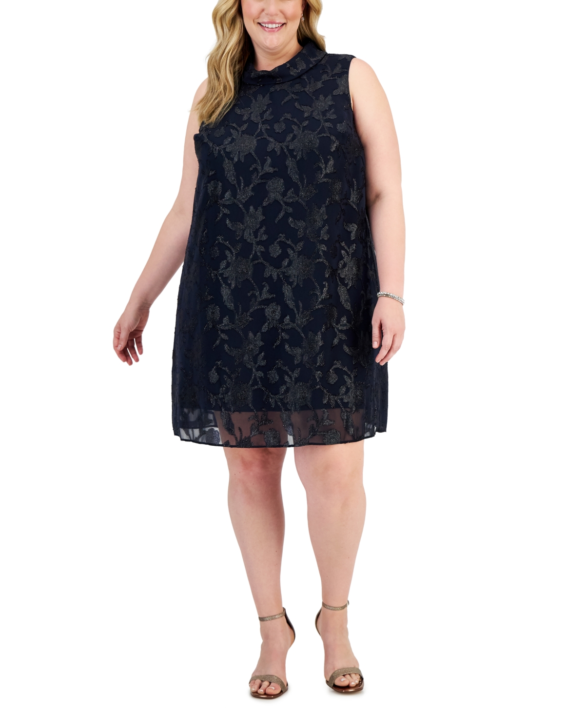 Connected Plus Size Embellished Dress
