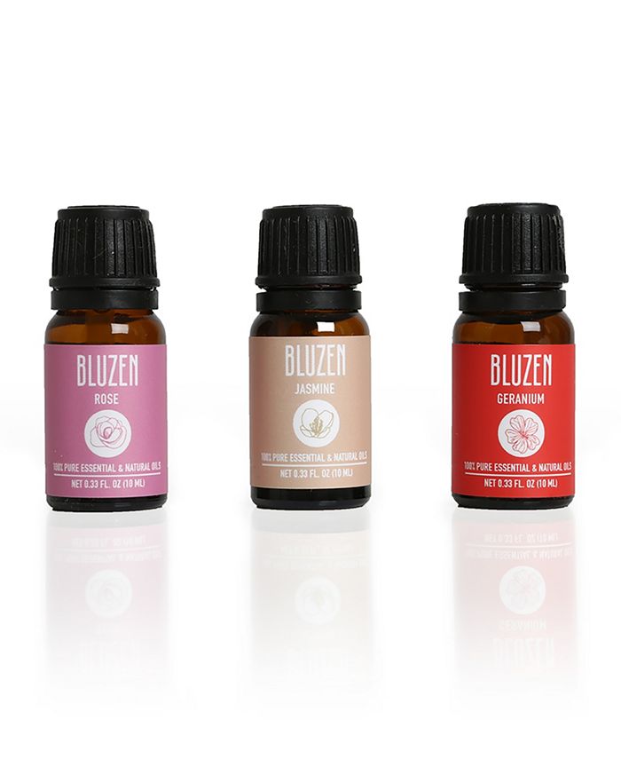 BluZen 10mL Spring Florals 3Pack Essential Oils Geranium, Jasmine