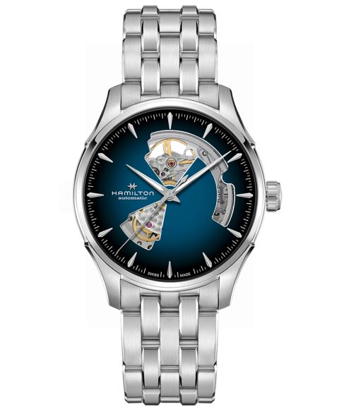 Мужские часы Hamilton Automatic Jazzmaster Open Heart, сталь, 40 мм, Smoked Blue