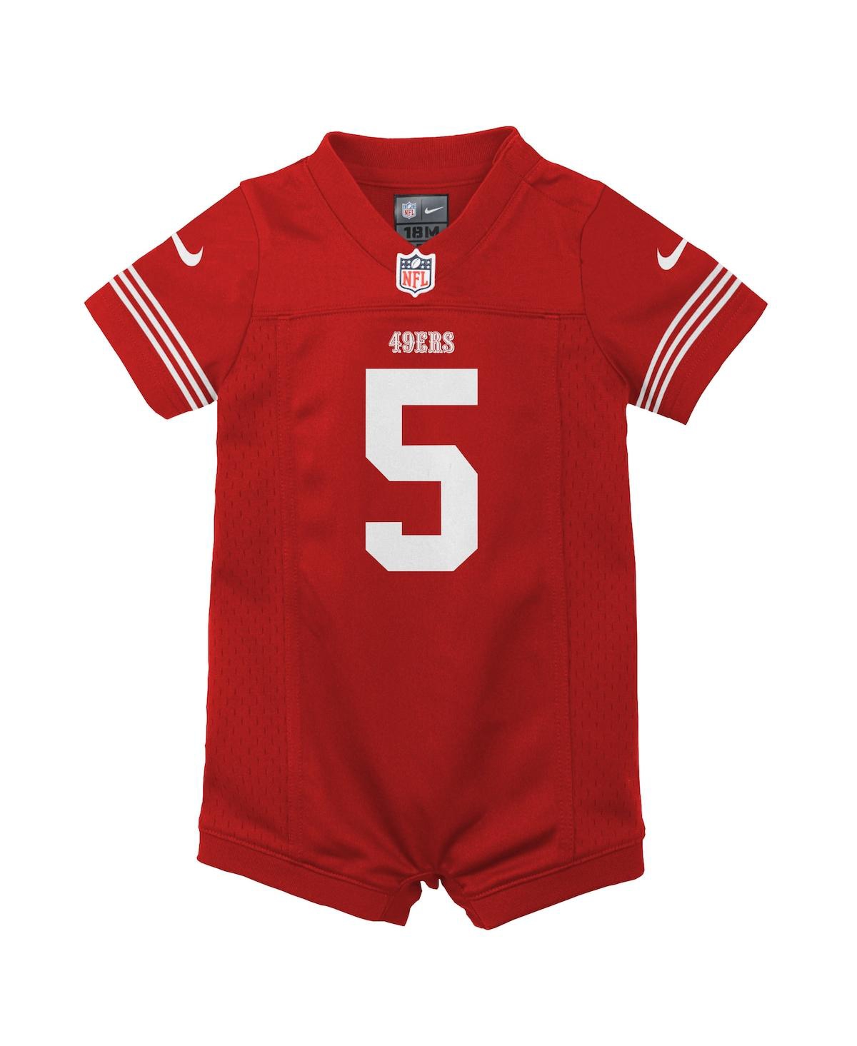 Infant Girls and Boys Nike Trey LanceSan Francisco 49ers Romper Game Jersey - Scarlet
